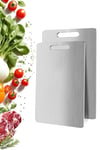 Çarşı Point® 2 Boy Paslanmaz Çelik Leke Tutmaz,Kırılmaz,Antibakteriyel,Elde ve Bulaşık Makinesinde Yıkanabilen Meyve,Sebze,Et,Tavuk Kesim Panosu