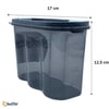 Çarşı Point® 2 Kapaklı Ölçekli Erzak Saklama Kabı - 1,2 Litre - SA930