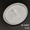 Çarşı Point® 20 Adet Şeffaf Yuvarlak 3 Cm Çaplı Güçlü Disk Yapışkanlar