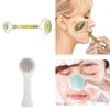 Çarşı Point® 2li Set Çift Taraflı Cilt Temizleme Fırçası ve Yeşim Taşı Çift Taraflı Cilt Masaj Aleti