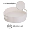Çarşı Point® 360 Derece Dönebilen Mekanizmalı Yuvarlak Tepsi Formlu Sunum ve Servis Organizer Tablası