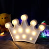 Çarşı Point® 3D Dekoratif Pilli Kraliçe Tacı Model Led Masa ve Gece Lambası