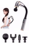 Çarşı Point® 4 Farklı Başlıklı Uzun Saplı Derin Doku Masaj Tabancası, Boyun, Omuz ve Sırt için Ergonomik Saplı Çoklu Masaj Modlu Taşınabilir Masaj Ale