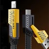 Çarşı Point® 4in1 65W Hızlı Şarj Kablosu – Type-C to USB-A + Type-C to Lightning, 27W PD Destekli Çoklu Şarj Kablo