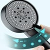 Çarşı Point® 5 Fonksiyonlu Yüksek Basınçlı Ayarlanabilir Siyah Duş Başlığı