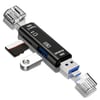 Çarşı Point 5 In 1 Çok Fonksiyonlu USB 2.0 Micro Sd Kart Okuyucu - Usb/micro Usb/type-C Çıkışlı, Otg Çevirici