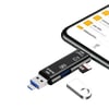 Çarşı Point 5 In 1 Çok Fonksiyonlu USB 2.0 Micro Sd Kart Okuyucu - Usb/micro Usb/type-C Çıkışlı, Otg Çevirici