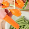 Çarşı Point® 5 Parça Pratik Parmak Koruyucu 1 Parça Baş Parmak Bıçaklı Eldiven Sebze Meyve Soyucu Kesme Ayıklayıcı Silikon Set