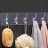 Çarşı Point® 5'li Güçlü Yapışkanlı Şeffaf Duvar Askısı Banyo Mutfak Düzenleyici Pratik Askılık