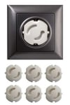 Çarşı Point® Bebek Çocuk Priz Koruma Kapağı (6 Adet) Çocuk Güvenliği, Priz Muhafazası, Priz Kapatıcı
