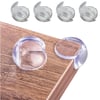 Çarşı Point® Bebek Çocuk Yumuşak ve Esnek Dairesel Şeffaf Yapışkanlı Güvenlik Köşe Koruyucu (4 Adet)