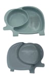 Çarşı Point® Bebek ve Çocuk için Sevimli Fil Model Desenli Yemek Bebek Mama Kabı Bölmeli Tabak