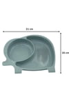 Çarşı Point® Bebek ve Çocuk için Sevimli Fil Model Desenli Yemek Bebek Mama Kabı Bölmeli Tabak