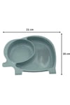 Çarşı Point® Bebek ve Çocuk için Sevimli Fil Model Desenli Yemek Bebek Mama Kabı Bölmeli Tabak