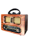 Çarşı Point® Büyük Boy Retro, Nostaljik, Ahşap Tasarım Bluetooth Hoparlörlü, Şarjlı, Taşınabilir FM/AM Destekli Radyo NS-6635