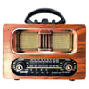 Çarşı Point® Büyük Boy Retro, Nostaljik, Ahşap Tasarım Bluetooth Hoparlörlü, Şarjlı, Taşınabilir FM/AM Destekli Radyo NS-6635