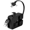Çarşı Point® Cep Tipi Telefon Tutuculu Makaralı Uzayıp Kısalabilen 3'ü 1 Arada USB Şarj Kablosu