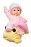 Çarşı Point® Decotown Hediyelik Sevimli Pembe Bebek Biblo Polyester Süs Eşyası