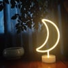 Çarşı Point® Dekoratif Pilli Ay Tasarımlı 3D Neon Led Masa Ve Gece Lambası