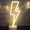 Çarşı Point® Dekoratif Şimşek Şeklinde Pilli Neon Led Lamba Süs Masa Lambası