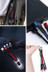 Çarşı Point® Işıklı Anahtarlık Model 3 in 1 USB Çıkışlı MİKRO,TYPE-C ve İphone Uyumlu Şarj Kablosu