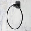 Çarşı Point® Kendiliğinden Yapışkanlı Siyah Paslanmaz Metal Yuvarlak Havluluk