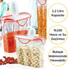 Çarşı Point® Kilitli Kapaklı Contalı Hava,Su Sıvı Geçirmez 1,2 Litre Erzak Saklama Kabı-SA580