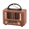 Çarşı Point® Küçük Mini Boy Retro Ahşap Tasarım Bluetooth Hoparlörlü Radyo – FM/AM Destekli, Şarjlı ve Taşınabilir Radyo NS-8108