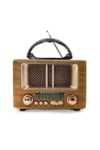 Çarşı Point® Küçük Mini Boy Retro Ahşap Tasarım Bluetooth Hoparlörlü Radyo – FM/AM Destekli, Şarjlı ve Taşınabilir Radyo NS-8108