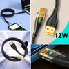 Çarşı Point® Led Işık Uçlu Sağlam İp Kablolu USB to Lightning Hızlı Şarj Kablosu