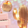 Çarşı Point® Led Işıklı Sevimli Kaktüs Dekoratif Masa Lambası Mini Biblo Gece Lambası-GOLD