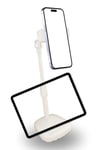 Çarşı Point® Masa Üstü Tablet ve Telefon Tutucu Plastik Aparat Beyaz Telefon Standı