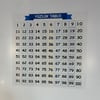 Çarşı Point® Matematik Öğreten Yüzlük Tablo Duvarda İz Bırakmaz Akıllı Kağıt Yapışkansız Statik  60x60 cm