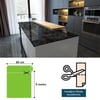 Çarşı Point® Mermer Desenli Masa Tezgah Mutfak Su Geçirmez Yapışkanlı Folyo Sticker Siyah 5x0,6m