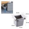 Çarşı Point® Mini Masa Çöp Kovası Plastik Tezgah Altı Geri Çekilebilir Yapışkanlı Görünmez Bölme Pratik