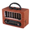 Çarşı Point® Orta Boy Retro Ahşap Tasarım Bluetooth Hoparlörlü Radyo – FM/AM Destekli, Şarjlı ve Taşınabiliri Radyo NS-6636