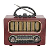 Çarşı Point® Orta Boy Retro Ahşap Tasarım Bluetooth Hoparlörlü Radyo – FM/AM Destekli, Şarjlı ve Taşınabiliri Radyo NS-6636