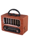 Çarşı Point® Orta Boy Retro Ahşap Tasarım Bluetooth Hoparlörlü Radyo – FM/AM Destekli, Şarjlı ve Taşınabiliri Radyo NS-6636
