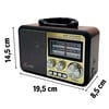 Çarşı Point® Orta Boy Retro, Nostaljik, Ahşap Tasarım Bluetooth Hoparlörlü, Şarjlı, Taşınabilir FM/AM Destekli Radyo NS-8897