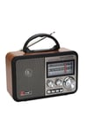 Çarşı Point® Orta Boy Retro, Nostaljik, Ahşap Tasarım Bluetooth Hoparlörlü, Şarjlı, Taşınabilir FM/AM Destekli Radyo NS-8897