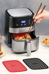 Çarşı Point® Renkli Isıya Dayanıklı Yıkanılabilir Silikon Fırın Ve Airfryer Kare Pişirme Matı 21,5 Cm