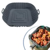 Çarşı Point® Renkli Isıya Dayanıklı Yıkanılabilir Silikon Fırın  Airfryer Kare Model Pişirme Matı 20 cm