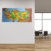 Çarşı Point® Renkli Türkiye Haritası Manyetik Yapıştırıcı Gerektirmeyen Duvar Stickerı 118 CM * 56 CM