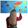 Çarşı Point® Renkli Atlas Dünya Haritası Manyetik Yapıştırıcı Gerektirmeyen Duvar Stickerı 118 CM * 56 CM