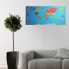 Çarşı Point® Renkli Atlas Dünya Haritası Manyetik Yapıştırıcı Gerektirmeyen Duvar Stickerı 118 CM * 56 CM