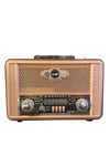 Çarşı Point® Retro, Nostaljik, Ahşap Tasarım Bluetooth Hoparlörlü, Şarjlı, Taşınabilir Otantik Tasarımlı FM/AM Destekli Radyo NS8098