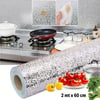 Çarşı Point® Rulo Gümüş Alüminyum Folyo Duvar Kağıdı, Kendinden Yapışkanlı Raf İçi, Su Geçirmez Folyo  2 mt x 60 cm