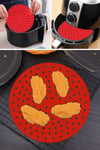 Çarşı Point® Siyah Isıya Dayanıklı Yıkanılabilir Silikon Fırın Ve Airfryer Yuvarlak Model Pişirme Matı 20 Cm