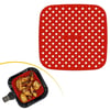 Çarşı Point® Siyah Isıya Dayanıklı Yıkanılabilir Silikon Fırın Ve Airfryer Kare Model Pişirme Matı 21,5 Cm