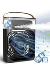 Çarşı Point® Taşınabilir 3 Farklı Mod Ayarlı 7 Farklı Led Işıklı Sulu Soğutmalı Taşınabilir Masaüstü USB Fan Vantilatör
